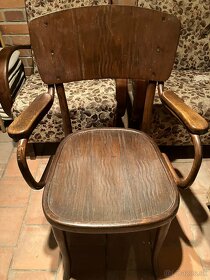 Starožitná stolička polokreslo s opierkami - 2