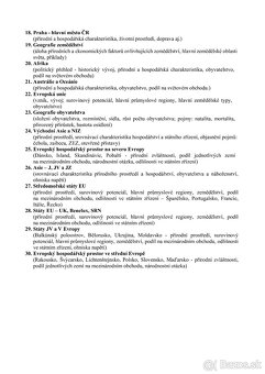 Maturitné témy z geografie/ zemepisu (ústna skúška) - 2