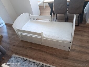 Detská posteľ 70x140 CM + kokosový matrac+ zábrany - 2
