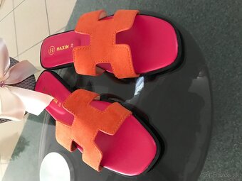 NOVE HERMES Orange damske slapky 39 - 2