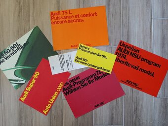 Prospekty Audi - Auto Union, NSU, DAF, BMW 60.-90. léta. - 2