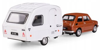Fiat 126 + Niewiadow N250C 1:43 colorfull - 2