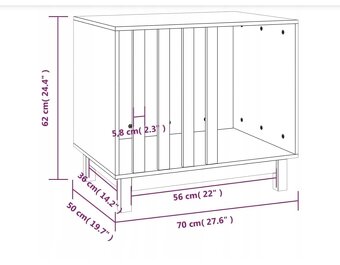 Búda pre psa z borovicového dreva 70x62x50 - 2