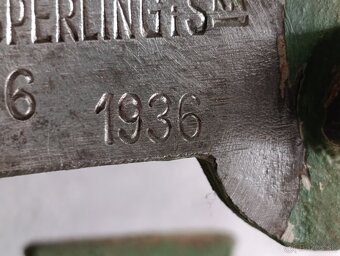 Starožitná figurální litinová váha Draci J.Sperling 5 Kg - 2