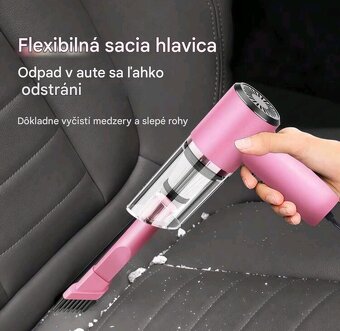 Mini Prenosný vysávač 3v1, ružový - 2