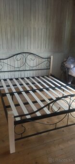 Kovová posteľ plus 2 x matrac 160x200 - 2