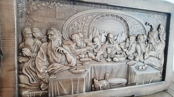 Drevený obraz 81×37cm hr.4.vmPosledná večera - 2