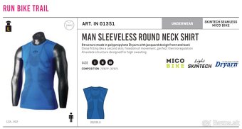NOVÉ funkčné tielko MICO Man Sleeveless Round Neck Shirt - 2
