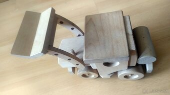 Drevený veľký buldozér - mohutný - 2