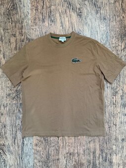 Lacoste oversized tričko - hnedé / horčicové, TH0062 - 2