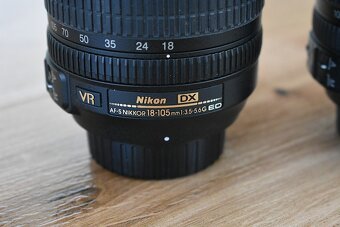 2 x objektiv Nikkor 18-105 AF-s VR 1:3,5-5,6G ED - 2