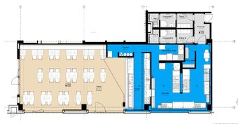 240m2 Zariadený gastro priestor/Kantína v projekte EINPARK,  - 2