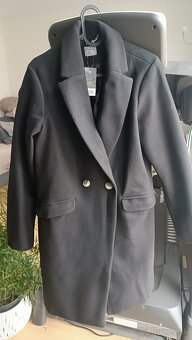 Čierny nový dámsky kabát - 2