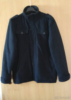 Kabát pánsky krátky čierny - nový - 2