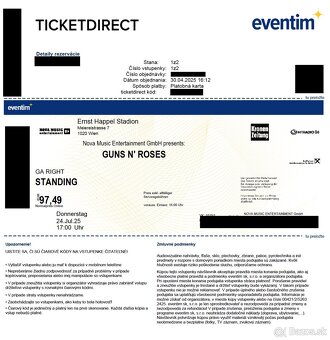 Guns N' Roses + Sex Pistols, Viedeň 24.7.2025 - 2