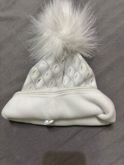 Damska biela zimná čiapka - 2
