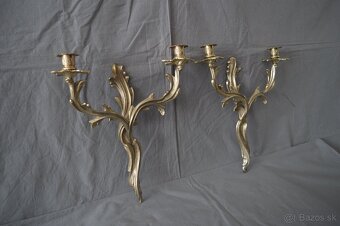 Mosadzné nástenné svietniky - 2