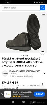 Pánske kožené topánky TRUSSARDI v-eľ. 41 - 2