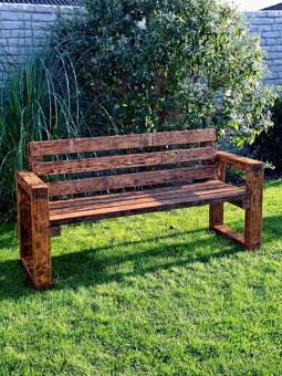 Drevená lavička/lavica - 2