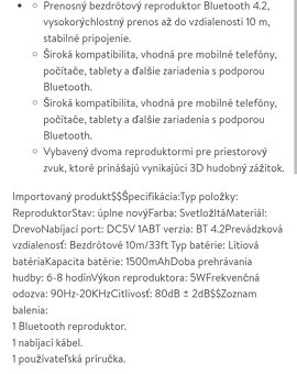Bluetooth reproduktor - 2