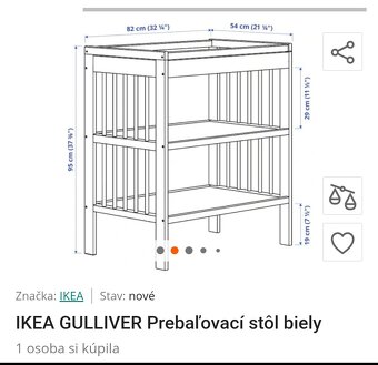 Prebaľovací pult IKEA Gulliver - 2