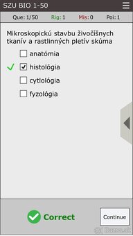 Testy - prijímačky medicína LF SZU - 2