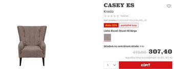 Pohodlné zamatové kreslo - úplne nové nerozbalené - 2