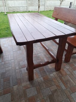 Záhradný drevený lavicový set - 2