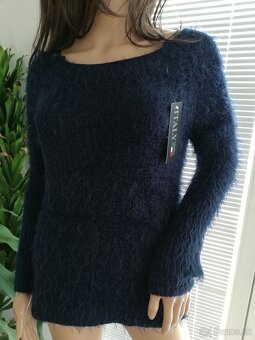 Dámsky pulóver modrý S/36 - 2