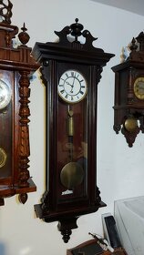 Predám funkčné starožitné nástenné hodiny Gustáv Becker Regu - 2
