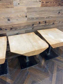 Masívne stolíky na železnej konštrukcii - 2