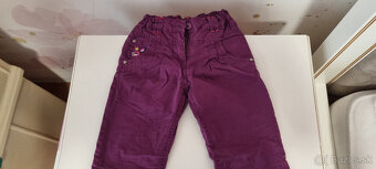 Zateplené dievčenské nohavice 122 - 2