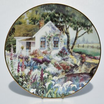 Zberateľské porcelánové taniere - chalúpka - 2