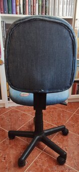Detská otočná stolička/kreslo k PC - denim/rifle - 2