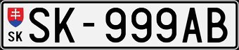 ŠPZ / EČV typ 1/101 (1997-2004) - SK (Svidník) - 2