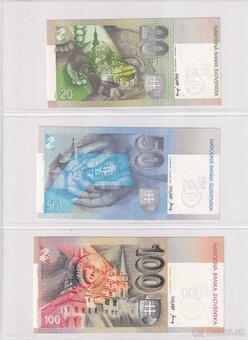 Sada Slovensko Bimilénium 20+50+100Sk UNC - 2