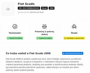 Fiat Scudo 1.6 JTD, Odpočet DPH - 3325€ bez DPH - 2