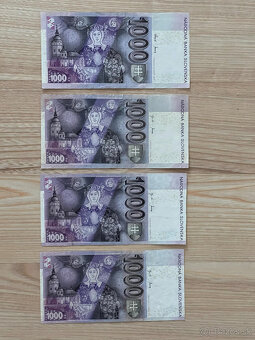 Slovenské bankovky 1000 SK so znakom - 2