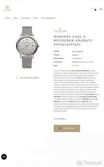 Carl F. Bucherer, model Adamavi 39mm, originál hodinky - 2