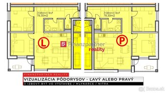 3 izbový byt 78,3 m² v novom projekte, Mlynárce, Nitra - 2
