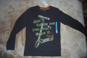 ÚPLNE NOVÉ S VISAČKOU-pekné tričko s dlhým ruk.,v.146/152 - 2