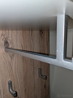 Vešiakový panel, dub artisan/biela RIOMA typ - 2