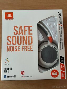 Predám slúchadlá JBL JR 460 nc - biele - 2