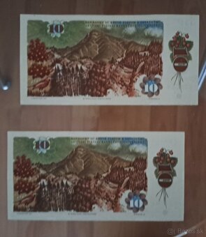2x ceskoslovenske bankovky 10ksc 1986 - 2