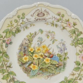 4 porcelánové taniere 4 ročné obdobia - Brambly Hedges - 2