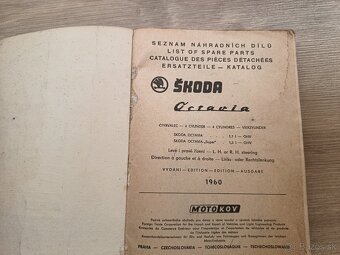 Seznam náhradních dílú Škoda Octavia 1960 - 2