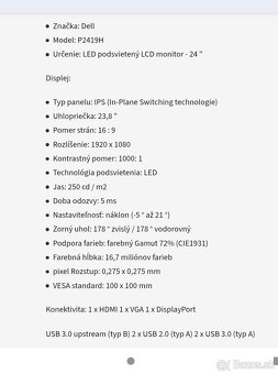 Monitor Dell 24" - 2