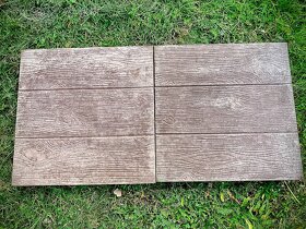 hneda dlažba,nášľap stvorec 3 dosky 40cm/40cm-5cm - 2