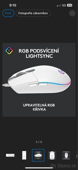 Logitech G102 Lightsync, white - 2