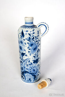 Starožitná delftská maľovaná fľaša - 2